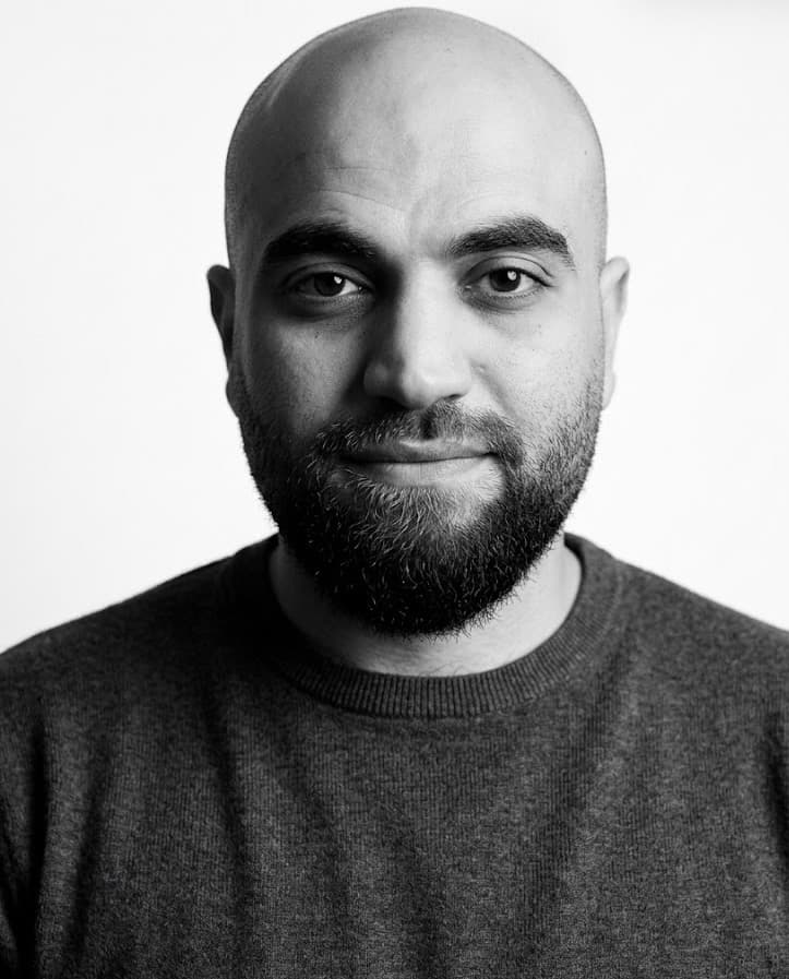 Abdulrhman, founder of LifeZona — black-and-white portrait.